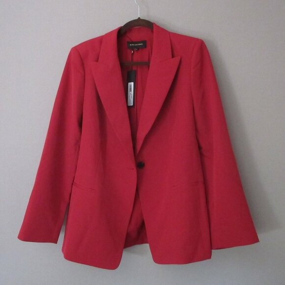 KOBI HALPERIN Burnt Red Jordanna One Button Blazer - Picture 3 of 4